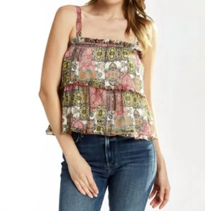 Drew Charlie Strap Top In Raspberry In Multi