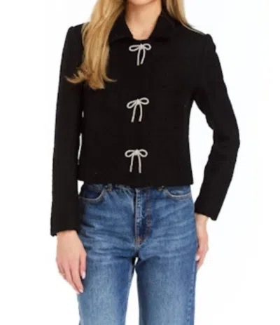 Drew Chris Tweed Jacket In Black