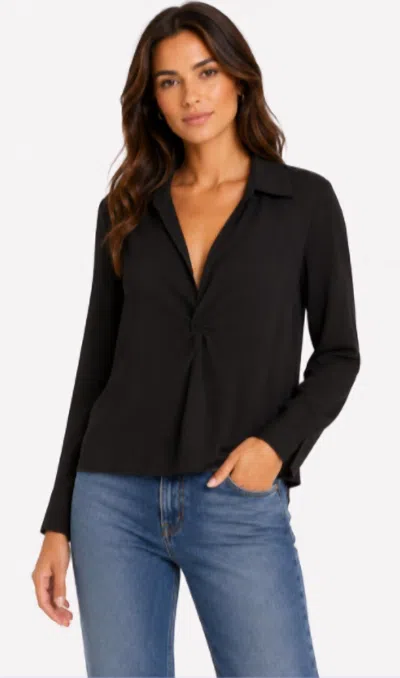 Drew Donna Twist Front Shirt In Black