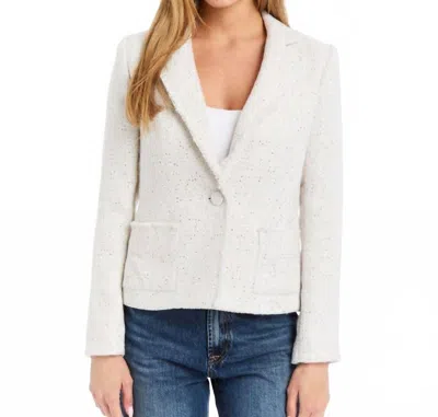 Drew Eda Boucle Blazer In Ivory In Gray