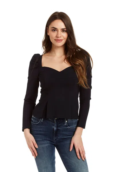 Drew Eleanor Top In Navy In Black