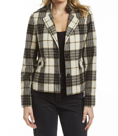 Drew Fergie Plaid Shirt Jacket In Cream In Brown