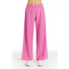 Drew Franklin Gauze Wide Leg Pants In Pink