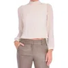 Drew Gabin Blouse In Nude In Brown
