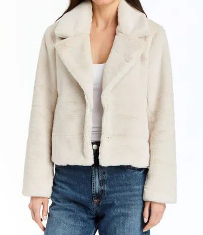 Drew Garnet Telluride Faux Fur Jacket In Bone In White