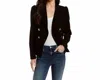Drew Ginger Button Jacket In Black Gold Hardware/buttons In Black