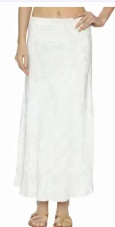 Drew Gwen Paisley Skirt In Sand In White