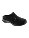 Drew Hannah Slide On In Black Nubuck In Black