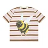 Drew House Bizzy T-shirt 'brown Stripe' In Pink