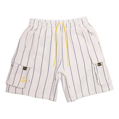 Drew House Cargo Sweatshort 'navy Pinstripe' In Gray