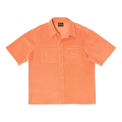 Drew House Corduroy Shirt 'peach' In Orange