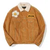 Drew House Corduroy Trucker Jacket 'camel' In Multi