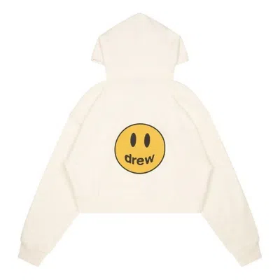 Drew House Cropped Zip Up Hoodie 'off-white' In Neutral