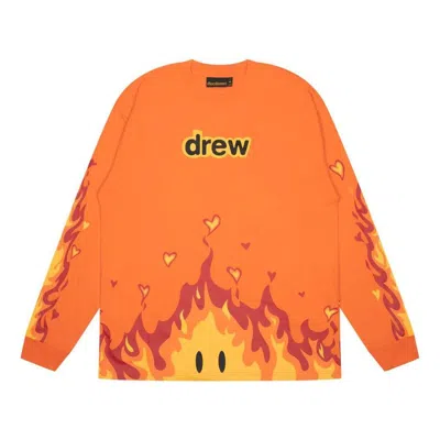 Drew House Fire Long Sleeve T-shirt 'orange'
