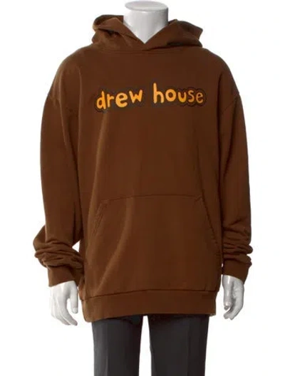 Pre-owned Drew House Graphic Print Crew Neck Hoodie In Brown