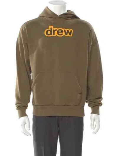 Pre-owned Drew House Graphic Print Crew Neck Hoodie In Green