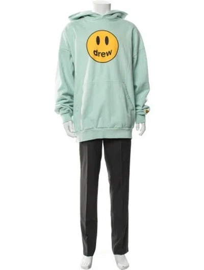 Pre-owned Drew House Graphic Print Crew Neck Hoodie In Green