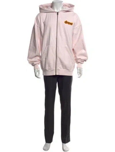 Pre-owned Drew House Graphic Print Crew Neck Hoodie In Pink