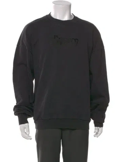 Pre-owned Drew House Graphic Print Crew Neck Sweatshirt In Black