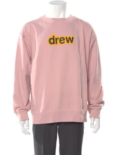 Pre-owned Drew House Graphic Print Crew Neck Sweatshirt In Pink