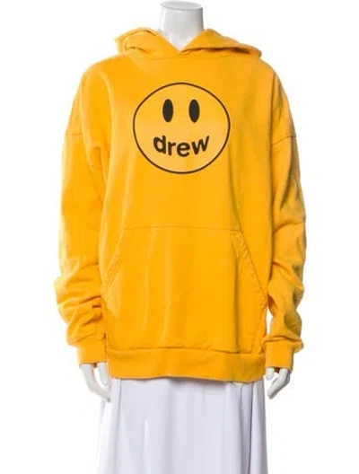Pre-owned Drew House Graphic Print Crew Neck Sweatshirt In Yellow