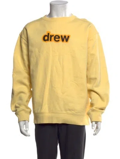 Pre-owned Drew House Graphic Print Crew Neck Sweatshirt In Yellow