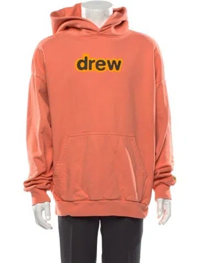 Pre-owned Drew House Graphic Print V-neck Hoodie In Orange