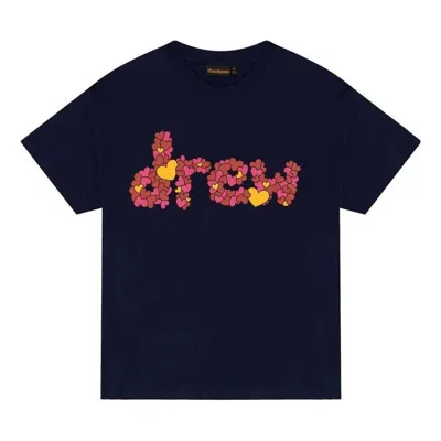 Drew House Love Drew T-shirt 'dark Navy' In Black