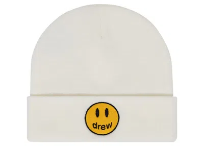 Pre-owned Drew House Mascot Rib Beanie In White