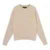 Drew House Mascot Waffle Sweater 'cream' In Brown