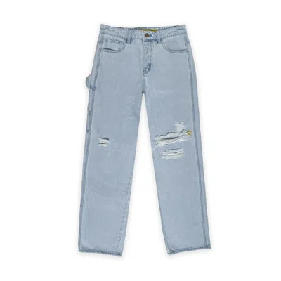 Pre-owned Drew House Men's  Carpenter Jean In Distressed Vintage Indigo In Blue