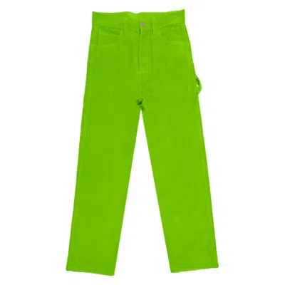 Pre-owned Drew House Men's  Corduroy Carpenter Pant In Lime In Green