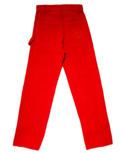 Pre-owned Drew House Men's  Corduroy Carpenter Pant In Red