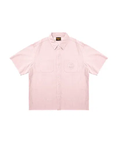 Pre-owned Drew House Men's  Corduroy Short Sleeve Shirt In Mauve