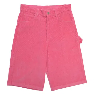 Pre-owned Drew House Men's  Corduroy Short Sleeve Short In Hot Pink