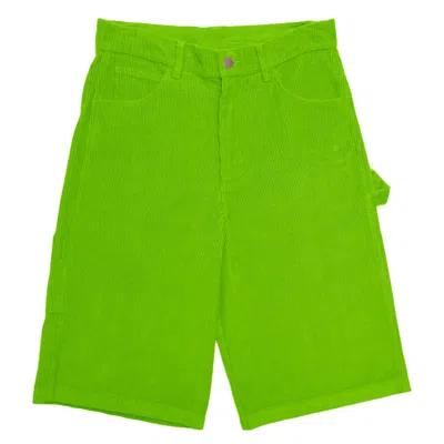 Pre-owned Drew House Men's  Corduroy Short Sleeve Short In Lime