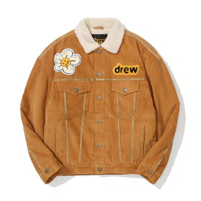 Pre-owned Drew House Men's  Corduroy Trucker Jacket In Camel In Brown