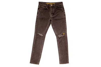 Pre-owned Drew House Men's  Distressed Tapered Jean In Medium Black Wash