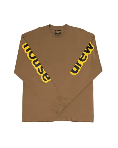 Pre-owned Drew House Men's   Long Sleeve Hug Tee Shirt In Chaz Brown