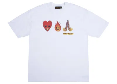 Pre-owned Drew House Men's  Drewmoji Short Sleeve Tee Shirt In White
