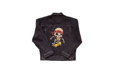 Pre-owned Drew House Men's  Hearty Trucker Jacket In Medium Black Wash