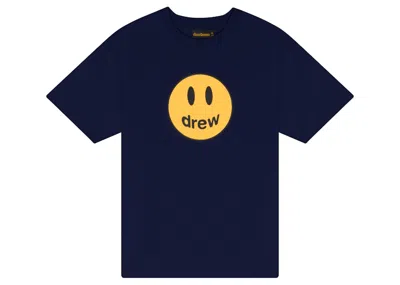 Pre-owned Drew House Men's  Mascot Short Sleeve Tee Shirt In Dark Navy Blue
