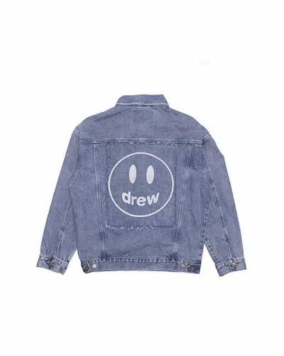 Pre-owned Drew House Men's  Mascot Trucker Jacket In Stone Wash In Gray