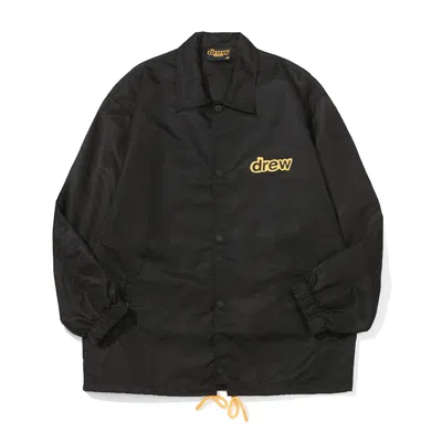 Pre-owned Drew House Men's  Nylon Twill Coaches Jacket In Black