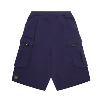 Pre-owned Drew House Men's  Oversized Cargo Sweatshort In Navy Blue