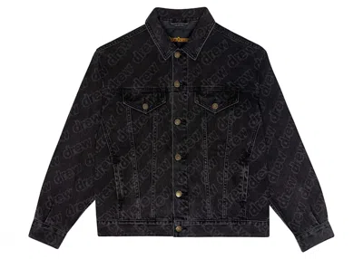 Pre-owned Drew House Men's  Oversized Trucker Jacket In Black Secret Repeat