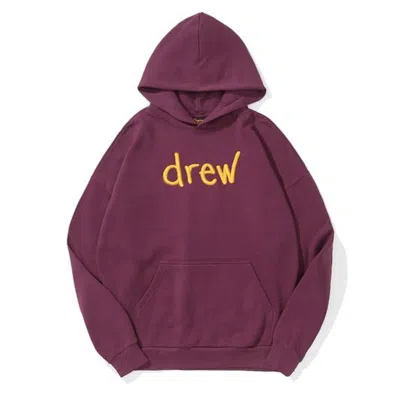 Pre-owned Drew House Men's  Scribble Embroidery Hoodie In Berry