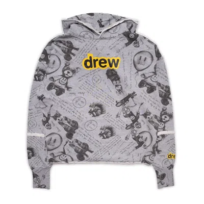 Pre-owned Drew House Men's  Secret Deconstructed Hoodie In Idears/heather Grey