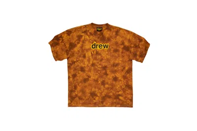 Pre-owned Drew House Men's  Secret Short Sleeve Tee Shirt In Brown Tie Dye