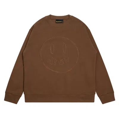 Pre-owned Drew House Men's  Sketch Mascot Crewneck Sweatshirt In Brown